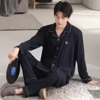 男士睡衣秋冬季德绒双面磨毛保暖加厚款长袖可外穿冬天家居服套装