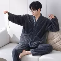睡衣男士秋冬款冬季珊瑚绒加绒加厚保暖法兰绒家居服男款冬天套装