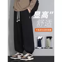 男士休闲裤新款秋冬加绒加厚宽松束脚裤子加肥加大码卫裤男款