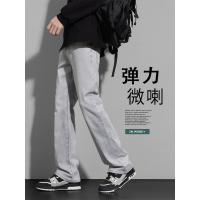 美式高街微喇牛仔长裤子男款新款潮流百搭痞帅高级感男裤