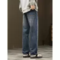 裤子男牛仔裤美式高街潮牌复古新款宽松直筒水洗春秋休闲阔腿
