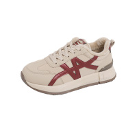 加绒厚底皮面运动鞋新款鞋百搭时尚轻便防滑软底老爹鞋