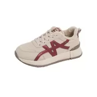 加绒厚底皮面运动鞋新款鞋百搭时尚轻便防滑软底老爹鞋