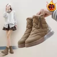 雪地靴女冬季新款加厚加绒老爹鞋休闲保暖百搭厚底棉鞋