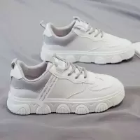 秋季新款透气ins韩版皮面鞋女学生街拍跑步运动休闲鞋