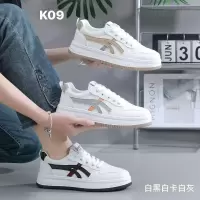 ins韩版新款小白鞋女秋季跑步皮面透气休闲增高