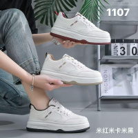 秋季新款透气ins韩版皮面鞋女学生街拍跑步运动休闲鞋