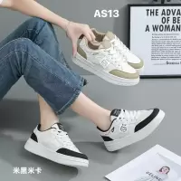 秋季新款透气ins韩版皮面鞋女学生街拍跑步运动休闲鞋