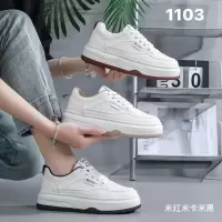 秋季新款透气ins韩版皮面鞋女学生街拍跑步运动休闲鞋