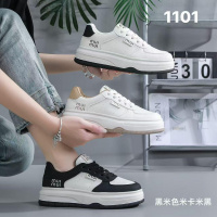 秋季新款透气ins韩版皮面鞋女学生街拍跑步运动休闲鞋