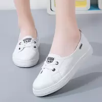 秋季新款透气ins韩版皮面鞋女学生街拍跑步运动休闲鞋