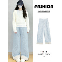 东北防寒裤子女冬加厚棉裤外穿新款小个子直筒保暖滑雪防风裤