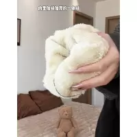 加绒裤子女冬加厚绒裤新款梨型身材胖mm大码显瘦阔腿冬裤