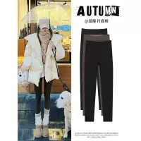 加绒鲨鱼裤女外穿秋冬季保暖棉裤紧身弹力秋裤黑色瑜伽加厚打底裤