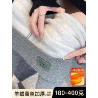 浅灰色羊羔绒打底裤女新款秋冬加绒加厚棉裤外穿鲨鱼保暖秋裤