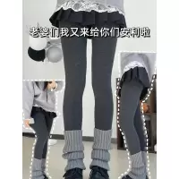 灰色加绒打底裤女新款秋冬加厚保暖棉裤外穿大码胖mm紧身秋裤