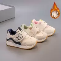 年冬季女宝宝软底休闲鞋时尚男童阿甘鞋子二棉加绒运动鞋