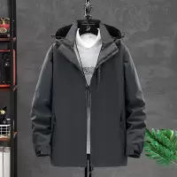 春秋季户外冲锋衣工装夹克运动潮流连帽情侣款休闲防水服夹克外套