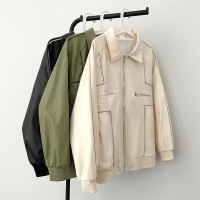 春秋季潮牌痞帅PU皮衣外套男韩版潮流复古机车炸街时尚夹克男上衣