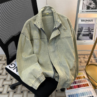 春秋新款水洗立领牛仔夹克外套男休闲潮牌痞帅美式百搭青少年外套