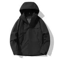 男装户外冲锋衣男女同款防水防风登山服工装夹克男士连帽外套