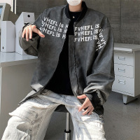 美式潮牌春秋季新款街头麂皮夹克男立领外套男女同款休闲百搭皮衣