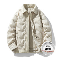 羽绒服男春秋季新款翻领百搭宽松休闲羽绒服夹可二开保暖外套