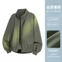 夹克男美式复古立领春秋季新款潮牌宽松休闲百搭工装夹克男士外套