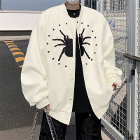 夹克男美式潮牌复古男女同款春秋季百搭休闲情侣潮流棒球服男外套