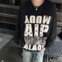 毛衣男美式复古软糯字母毛衣针织衫春秋季新款慵懒风宽松潮牌外套