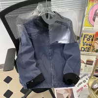 男装夹克春秋季新款复古水洗做旧潮牌上衣宽松翻领时尚夹克男外套