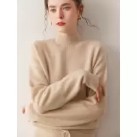 加厚半高领山羊绒针织衫女气质百搭打底衫宽松显瘦保暖内搭毛衣
