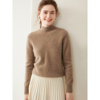 半高领羊绒衫秋冬新款女士短款打底衫韩系风宽松显瘦短款毛衣