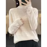 无缝一线成衣打底衫女半高领百搭长袖毛衣秋冬新款安迪绒针织衫女