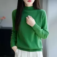 秋冬季安迪绒半高领一线成衣打底衫女毛衣宽松内搭针织衫