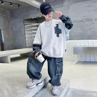 男童春装套装2026新款潮儿童潮衣春秋款中大童卫衣两件套秋季痞帅