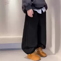 儿童装男童冬季一体加绒裤子新款中大童秋冬款加厚男孩运动裤