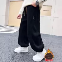 儿童装男童冬装加绒裤子新款中大童秋冬款加厚冬季男孩休闲裤