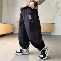 男童冬季加绒裤子新款中大童秋冬款加厚休闲裤冬季男孩棉裤潮