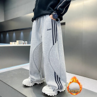 男童加绒裤子一体绒新款儿童加厚运动裤中大童休闲卫裤秋冬款