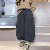 男童裤子冬季秋冬新款大童装潮儿童加绒一体绒运动裤冬装卫裤