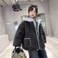 男童加厚外套秋冬装新款男孩棉服大儿童冬季夹棉毛毛衣潮