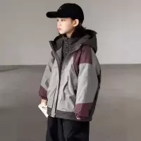 男童棉服外套冬季新款儿童保暖加厚棉衣中大童加绒棉服冬装潮