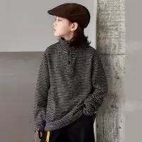 儿童装男童冬装毛衣中大童秋冬款高领男孩冬季加厚针织打底衫