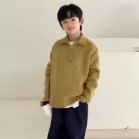 男童毛衣秋冬款炸街儿童冬季加厚针织衫新款中大童冬装潮童装