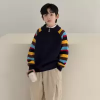 男童秋冬款毛衣加厚儿童冬季线衣新款大童装冬装针织衫上衣潮