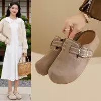 2026春季新款勃肯鞋ins韩版女学生懒人一脚蹬半托休闲鞋街拍