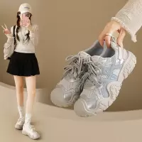 2026春季新款百搭小白鞋女网面透气学生板鞋休闲鞋增高ins潮