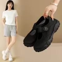 2026春季新款魔术贴小白鞋女百搭透气学生板鞋休闲鞋厚底