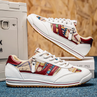 2026新款春季时尚休闲鞋潮鞋透气舒适皮革休闲鞋防滑男士阿甘鞋子